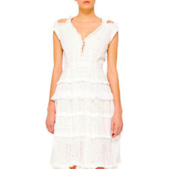 Oscar del Renta New white cotton cutout maxi - Picture 1 of 12